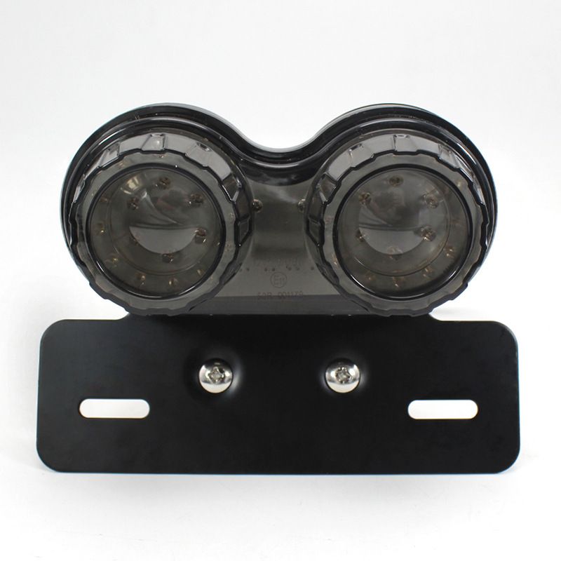 10W 20-LED Motorcycle Tail Light Integrated Driving&Brake Light Turn Signal Lamp With License Plate Bracket - Image 1