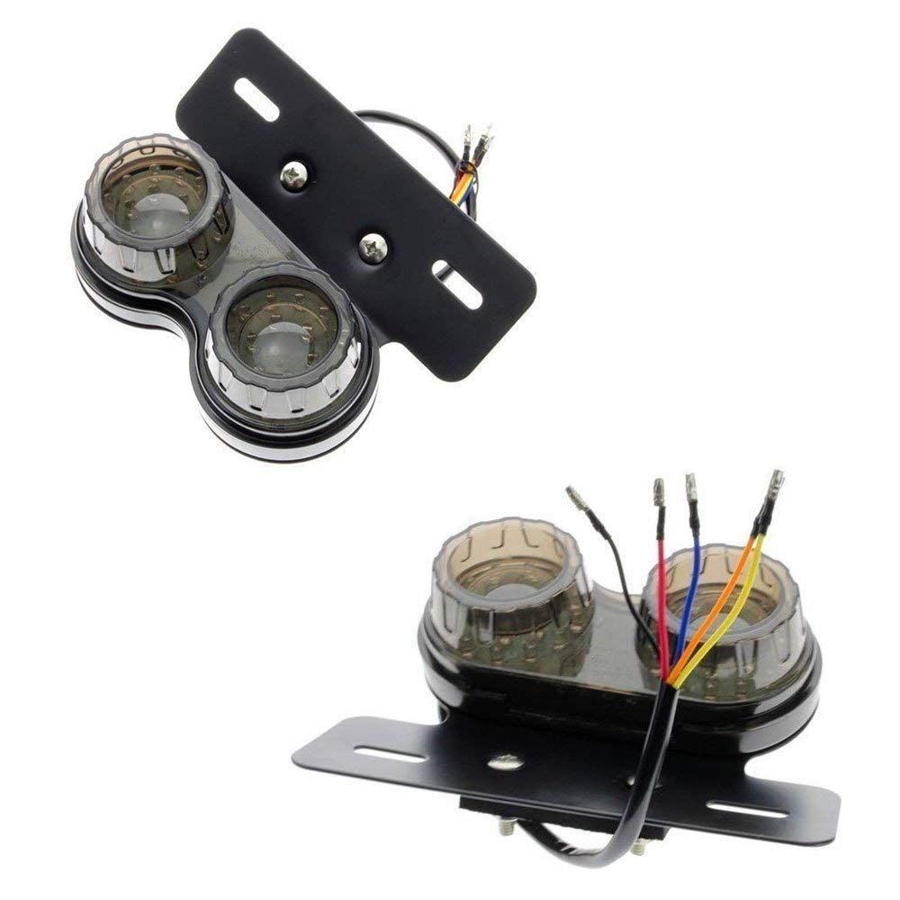 10W 20-LED Motorcycle Tail Light Integrated Driving&Brake Light Turn Signal Lamp With License Plate Bracket - Image 4