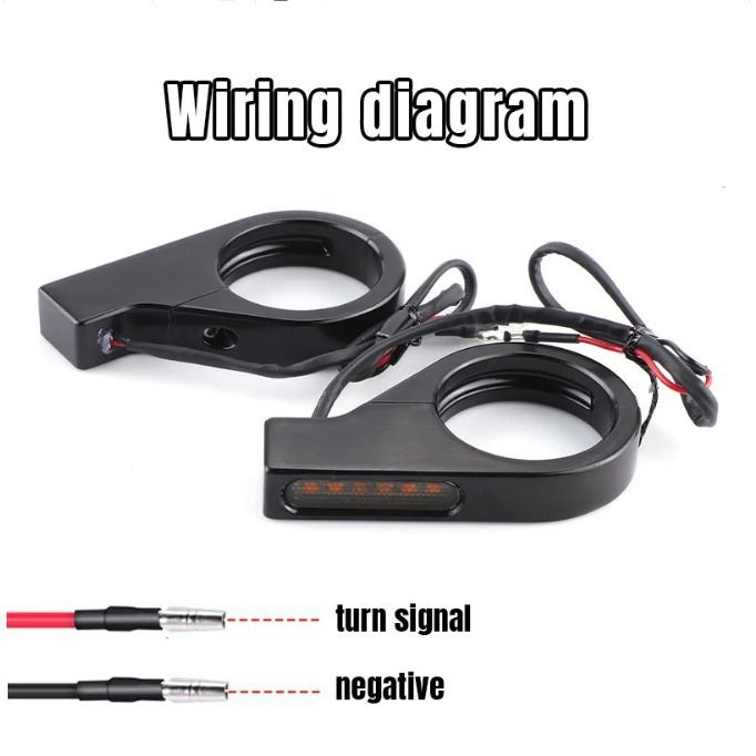 A pair Switchback Sequential Front Fork LED Turn Signals, Motorcycle Running Lights for 41mm Front Mount Fork Sportster - Image 2