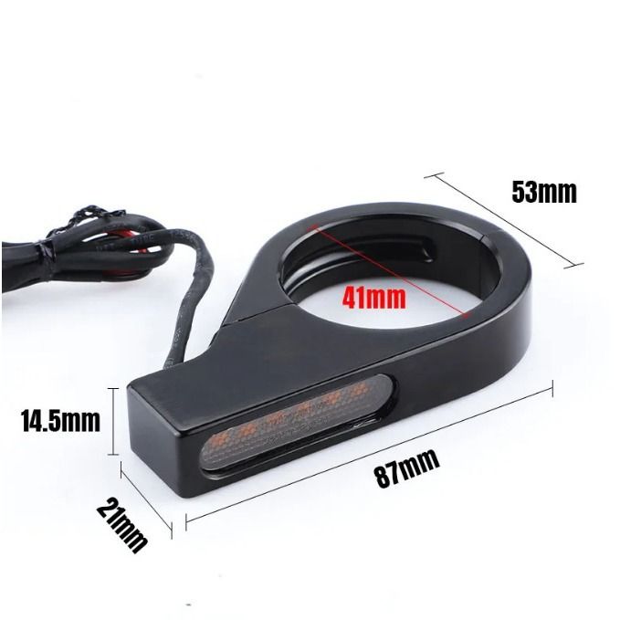 A pair Switchback Sequential Front Fork LED Turn Signals, Motorcycle Running Lights for 41mm Front Mount Fork Sportster - Image 5