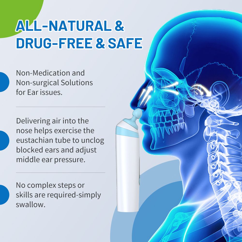 Eustachian Tube Ear Pressure Relief Device | Unclog Ears, Balance Pressure & Relieve Tinnitus | Ear Care for Travel, Diving & Swimming（15*3.5*3.5 cm） - Image 2