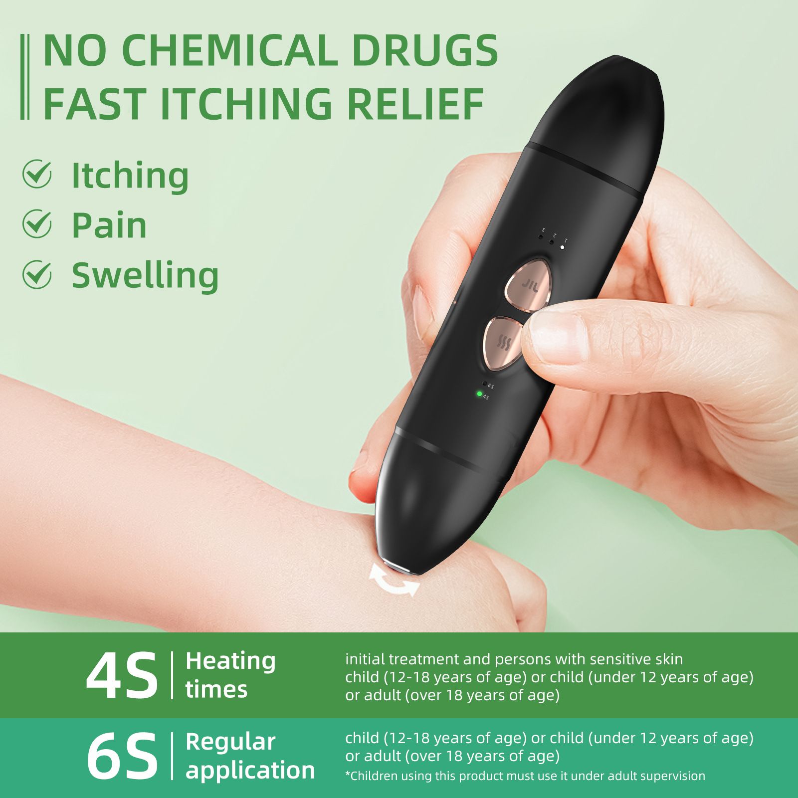 Bug Bite Relief with Suction Tool and Heat Mosquito Itch Relief-Insect Sting&2-in-1 Bite Relief Rechargeable Bug Bite Sucker and Fast Itch Relief from Bug and Mosquito Bites - Image 2