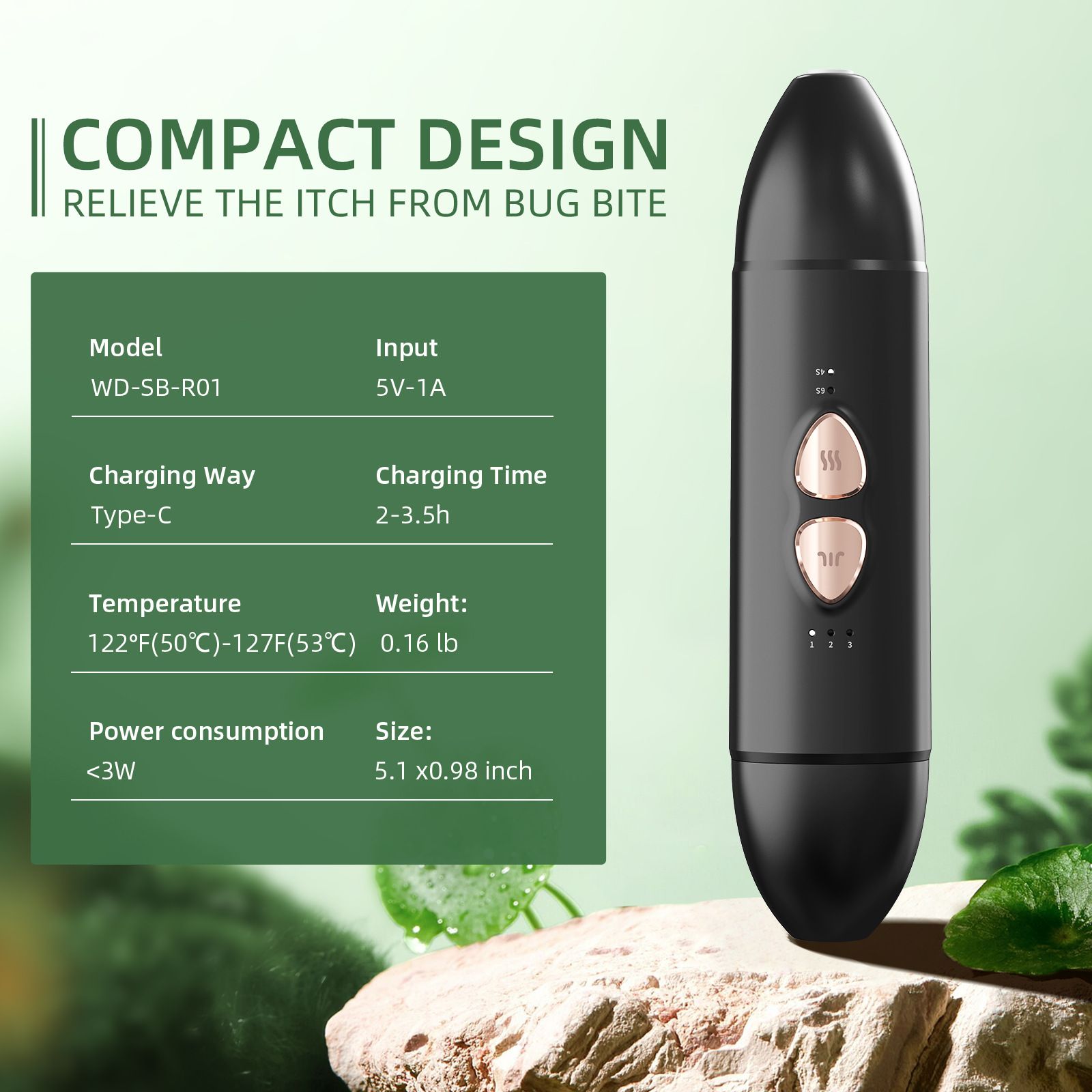 Bug Bite Relief with Suction Tool and Heat Mosquito Itch Relief-Insect Sting&2-in-1 Bite Relief Rechargeable Bug Bite Sucker and Fast Itch Relief from Bug and Mosquito Bites - Image 5