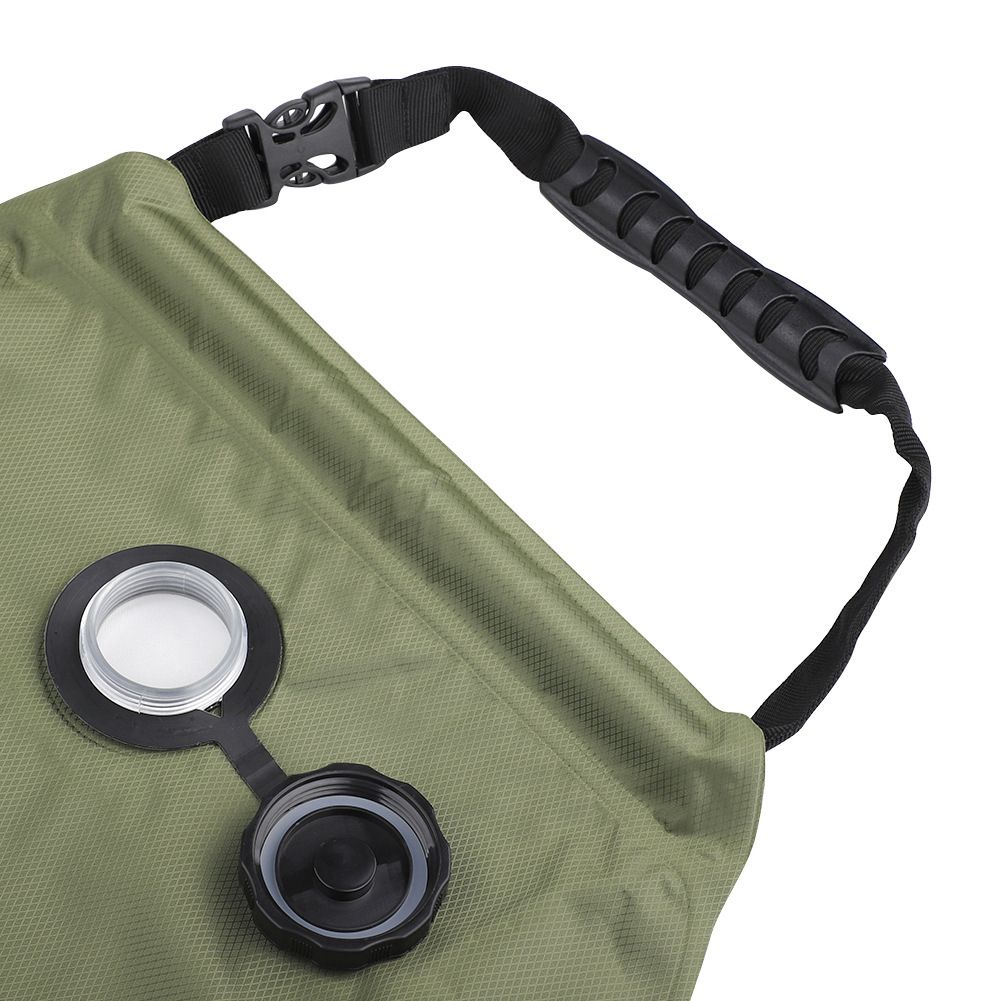 Solar Portable Shower Bag, 5 Gal/20L Solar Heating Camping Shower Bag with Removable Hose&On-Off Switchable Shower Head, Compact Camping Shower  green - Image 4