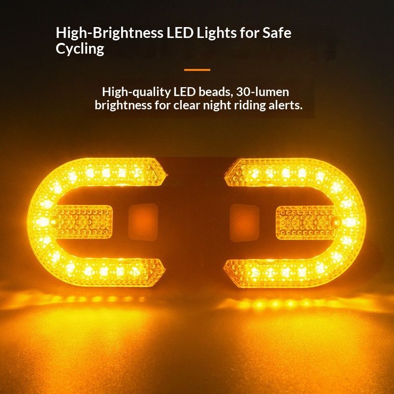 Split Bicycle Rear Lights, USB Rechargeable Turn Signal Bike Taillights for Cycling, Cyclist Safety Warning Bike Light 5 Mode (Only One Remote Control) - Image 2