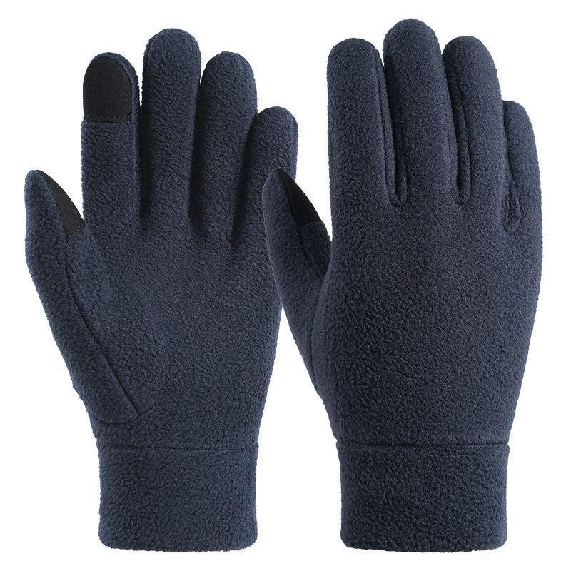 Silk Glove Liners | Soft & Comfortable | Touchscreen Thermal Gloves | Natural Wear | Unisex | navy blue ,XL - Image 1