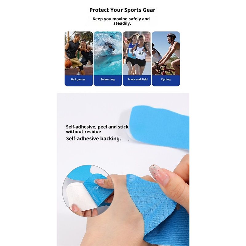 Kinesiology Tape for Ankle, 12 Count Ankle Tape Precut, Original Cotton Waterproof & Breathable, Enhance Elastic Kinesiology Athletic Tape for Ankle Support and Muscle to More Sports - Image 3