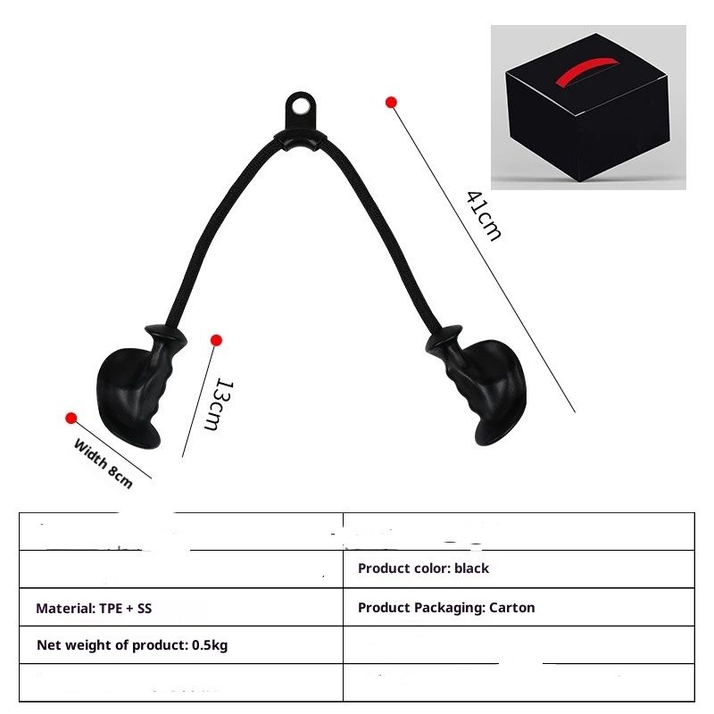 Tricep Rope with Ergonomic Handles, 32 Inch Tricep Pull Down Rope for Cable Machine, Pulley System, Triceps Rope Cable Attachment for Gym, Home - Image 5