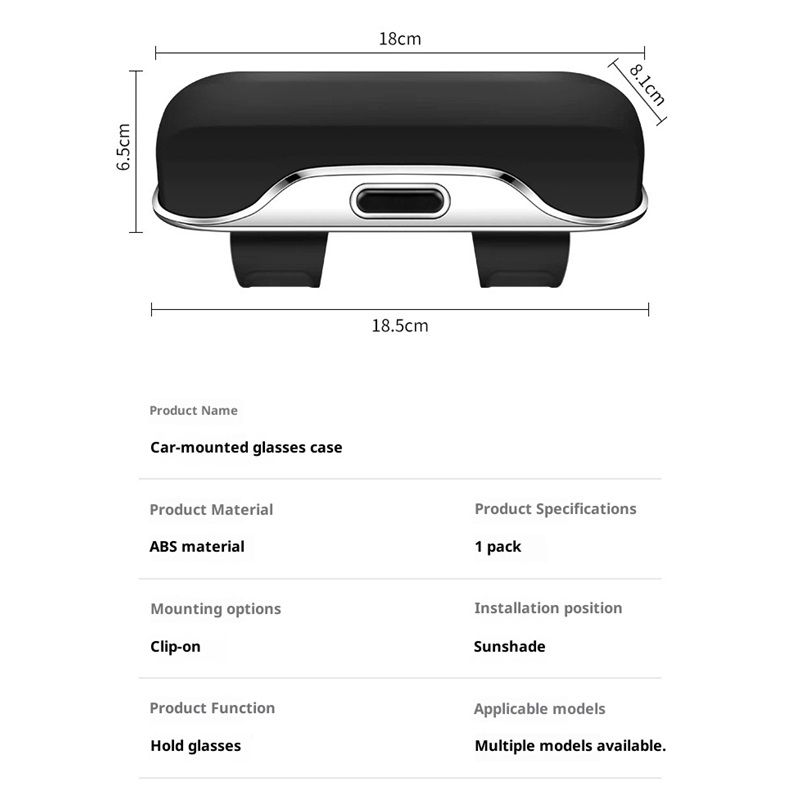 Sunglass Holder for Car Visor Clip Glasses Case Car Sunglasses Case for Car Sun Visor Glasses Storage Box Car Sunglass Holder Car Visor Accessories Universal for SUV Sedan Truck (black) - Image 5