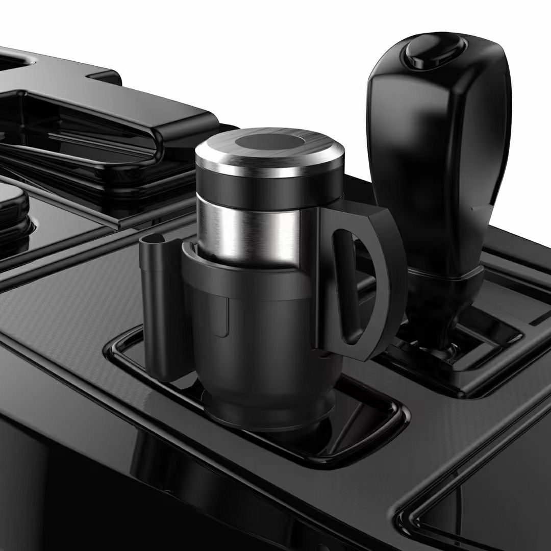 Cup Holder Expander Adapter with Phone Holder,2 in 1 Adjustable Cup Holder Car Cup Holder Black, Universal Vehicle - Image 5
