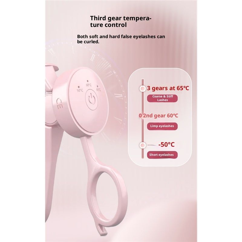 Heated Eyelash Curler Rechargeable Electric Lash Curler with Type-C,  Anti-Burn Mini Heat Design, Gift for Women Girls, Pink 2pcs - Image 2