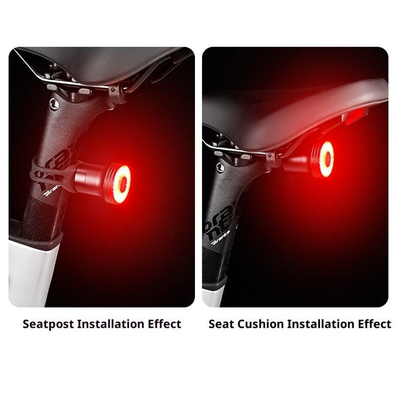 Bike Tail Light Smart,Brake Sensing Bicycle Rear Lights for Night Ride,Ultra Bright LED Back Lights,Type C USB Rechargeable,Cycling Safety Taillight Accessories(Double base) - Image 4