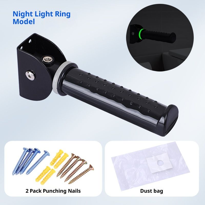 Doorway Flip Assist Handle, Folding Grab Bar Wall Handles for Seniorsfor The Elderly, Disabled, and People with Limited Mobility, Night time visible fluorescent ring - Image 4