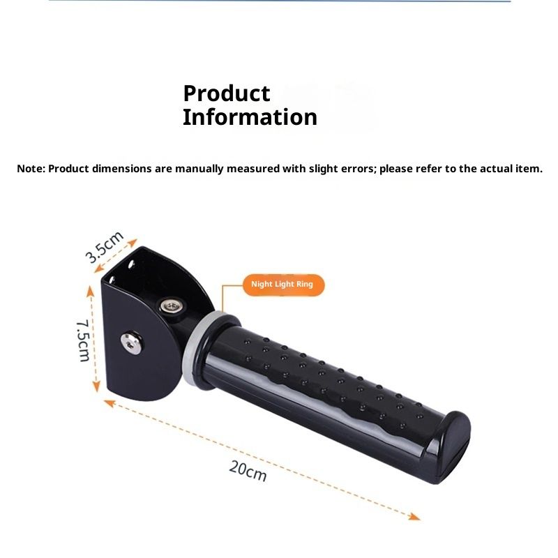 Doorway Flip Assist Handle, Folding Grab Bar Wall Handles for Seniorsfor The Elderly, Disabled, and People with Limited Mobility, Night time visible fluorescent ring - Image 5