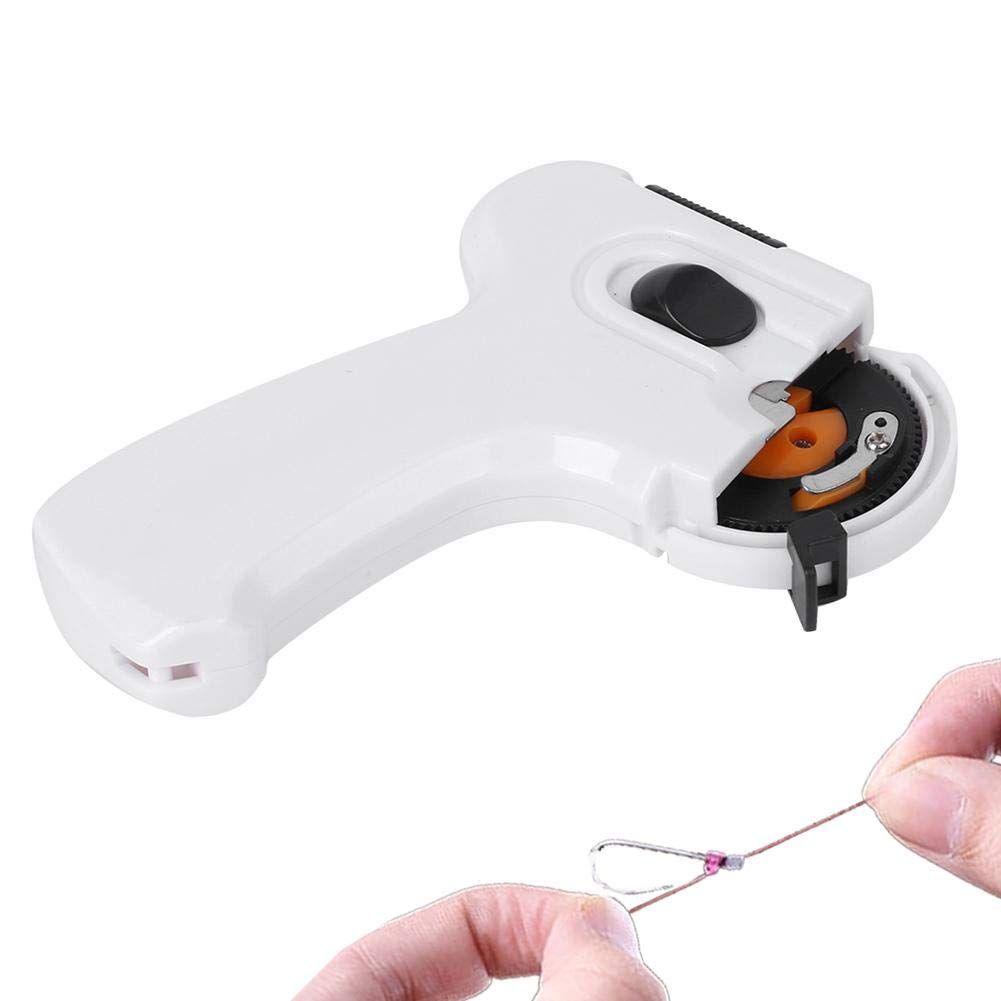 Fishing Knot Tying Tool, Automatic Fishing Hook Tyer, Line Tying Device, Electric Hook Setter, Outdoor Tool for Boaters, Anglers Long handle (white) - Image 3