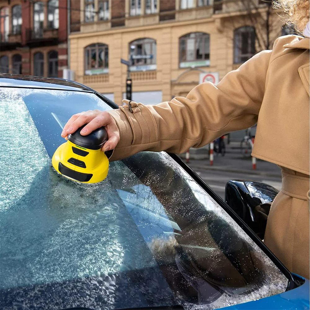 Battery Operated Windscreen Defroster  Handheld Snow Scraper for Car, Cordless Snow Remover, Portable De-ice Tool（yellow） - Image 4