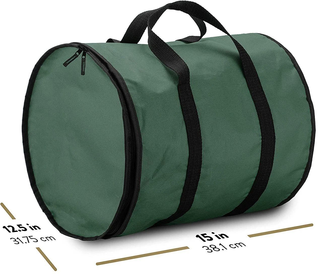 Christmas Light storage Bag | Holiday Light Storage Organizer  Extension Cords Constructed of Durable 600D Oxford Material with Clear PVC Window (Green) - Image 5