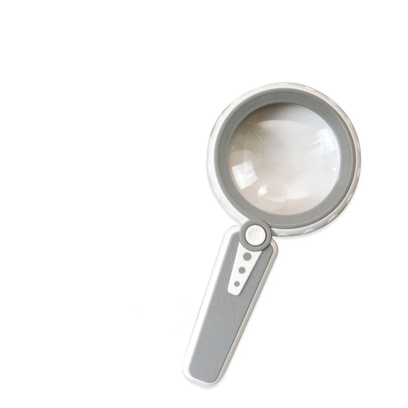 15X Magnifying Glass with Light,  Large Handheld Magnifier, USB Rechargeable for Low Vision Seniors with Macular Degeneration, Reading, Jewelry, Coins - Grey - Image 1