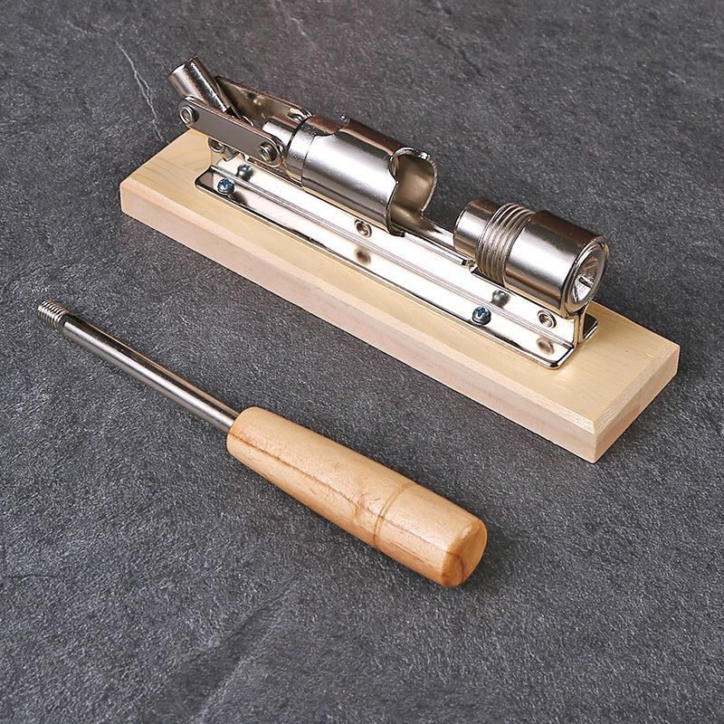 Nutcracker Heavy Duty Nut cracker Pecan Cracker Walnut Cracker Plier Opener Tool Desktop Wood Base & Handle - Image 5