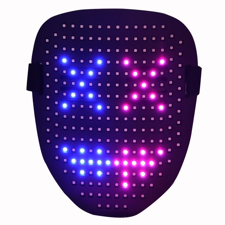 LED Mask with Gesture Sensing, Light-Up Transforming Face Cover for Halloween, Christmas, Cosplay & Birthday Parties - Image 2