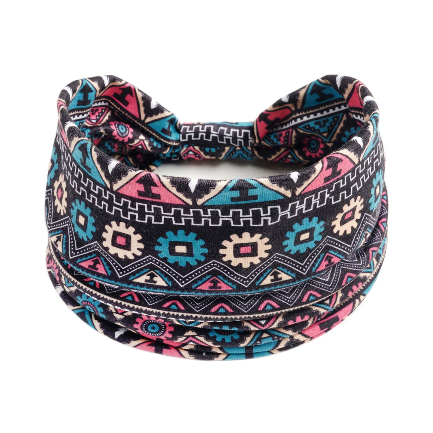10 Pieces Womens Mens Headband Printed Hairband Bandana Wrap (Multicolored )Elastic Headband Stylish Wrap Headbands Hair Accessories - Image 1
