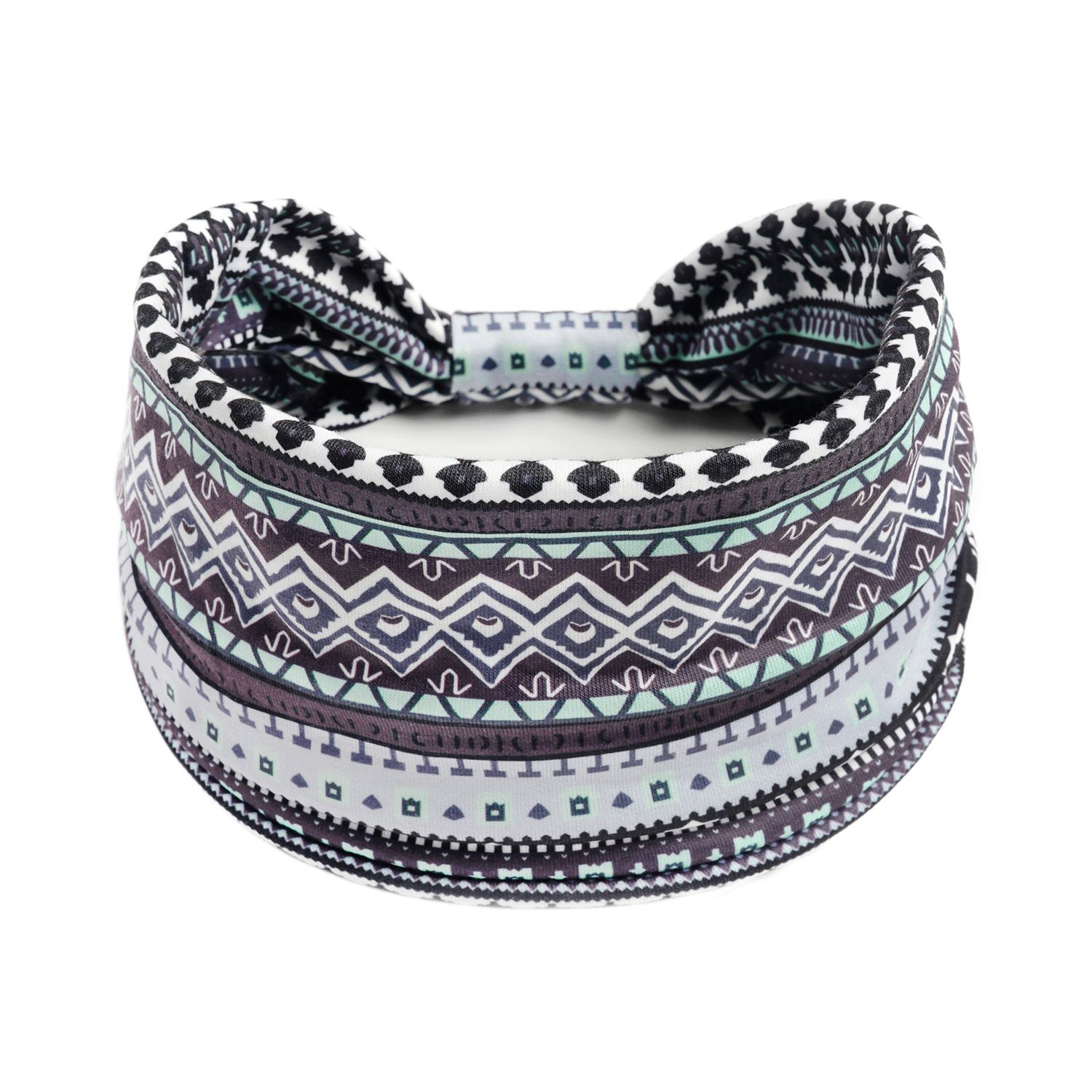 10 Pieces Womens Mens Headband Printed Hairband Bandana Wrap (Multicolored )Elastic Headband Stylish Wrap Headbands Hair Accessories - Image 3