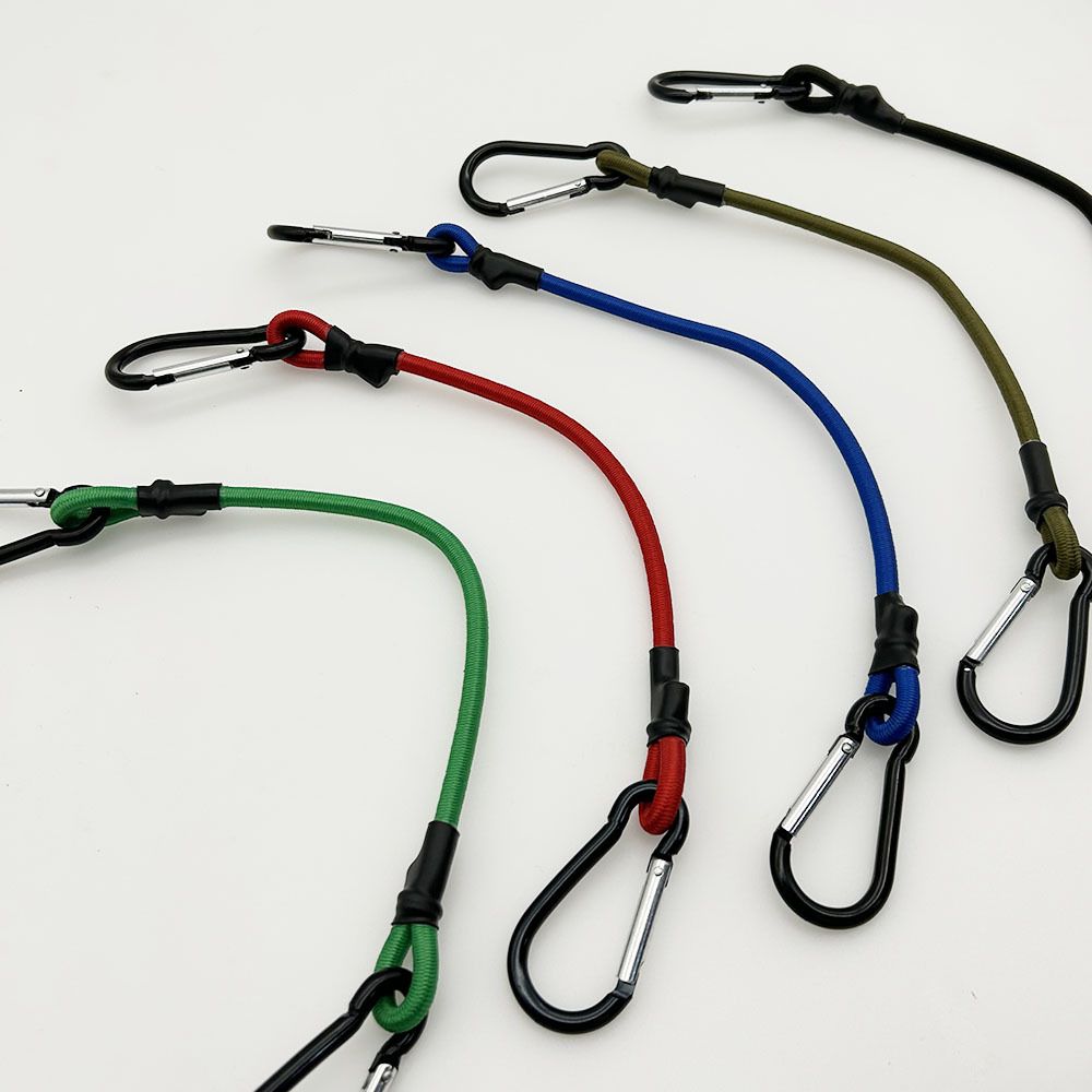 10 Pcs 36 Inch Carabiner Bungee Cord with Aluminum Alloy Hooks, Superior Elasticity  for Luggage Rack, Cargo, Hand Carts, Bike, Camping, Outdoor - Image 2