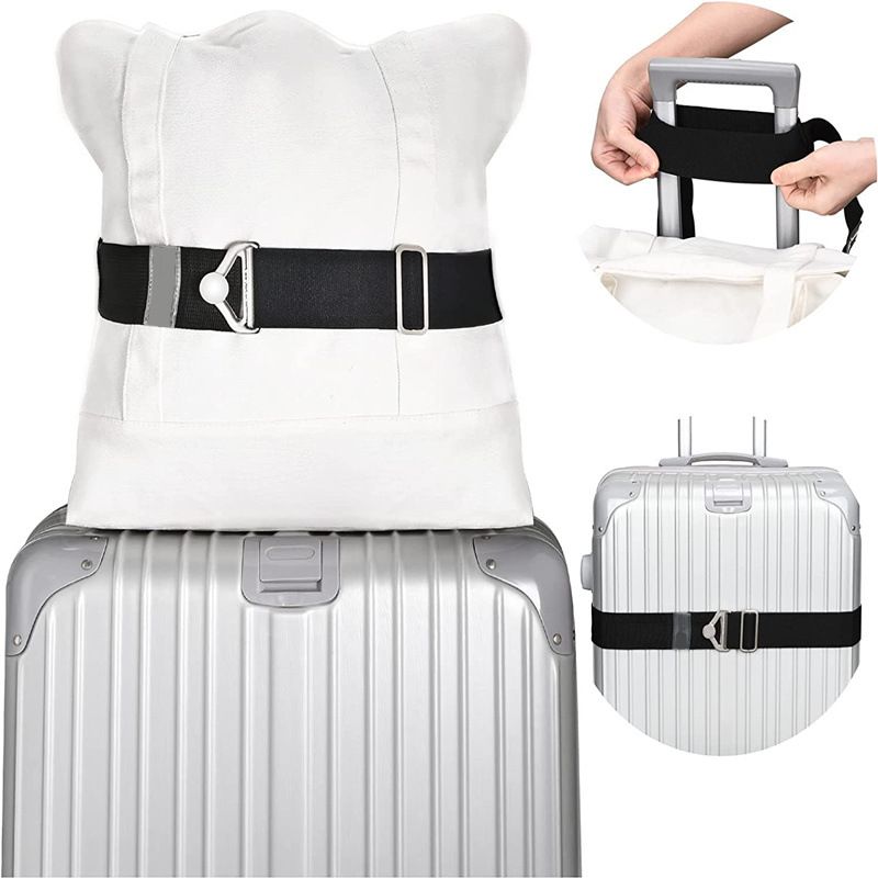 2pcs 2-in-1 Travel Belt for Luggage Straps Add a Bag Bungees Suitcase Luggage Strap Over Handle Suitcases Belt for Carry On Bag Adjustable Backpack Attachment Airport Travel Accessorie - Image 1