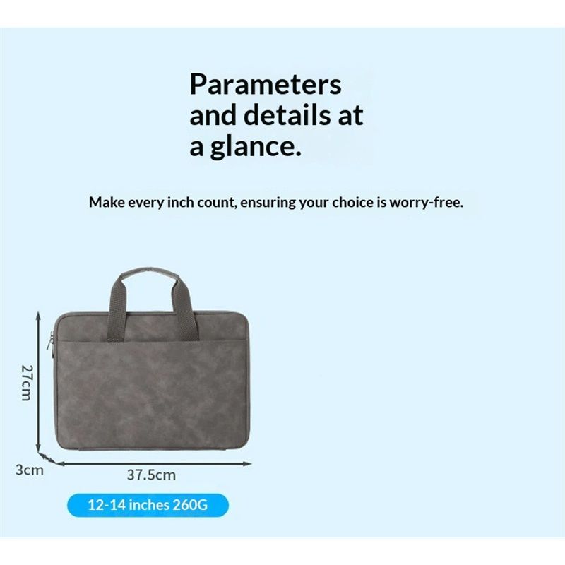 Waterproof Laptop Bag 13 14 Inch for Women Men Unisex Slim Protective and Durable Design Ideal for School College Office/Business Travel - Image 5