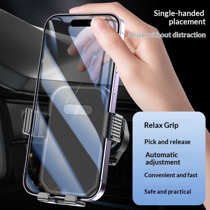 Firm-hold Air Vent Car Phone Holder ,Rotatable Universal Phone Mount with Adjustable Wide Hook,Anti-vibration,Single-press Release,Heat-resistant - Image 3