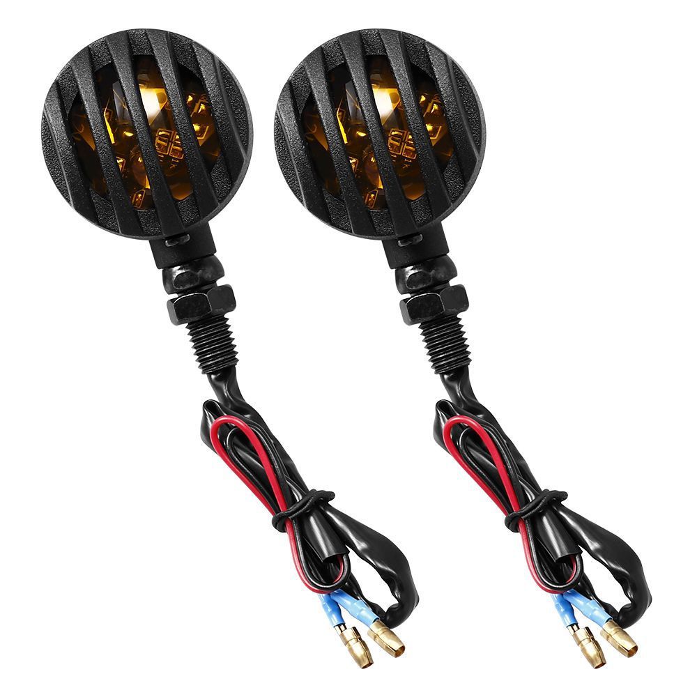 LED Motorcycle Turn Signals - 2 Pack Universal Bullet Blinker, Wire Rear Mount Signal Lights Kit for Motorcycles, Bobbers, Bikes - Image 1
