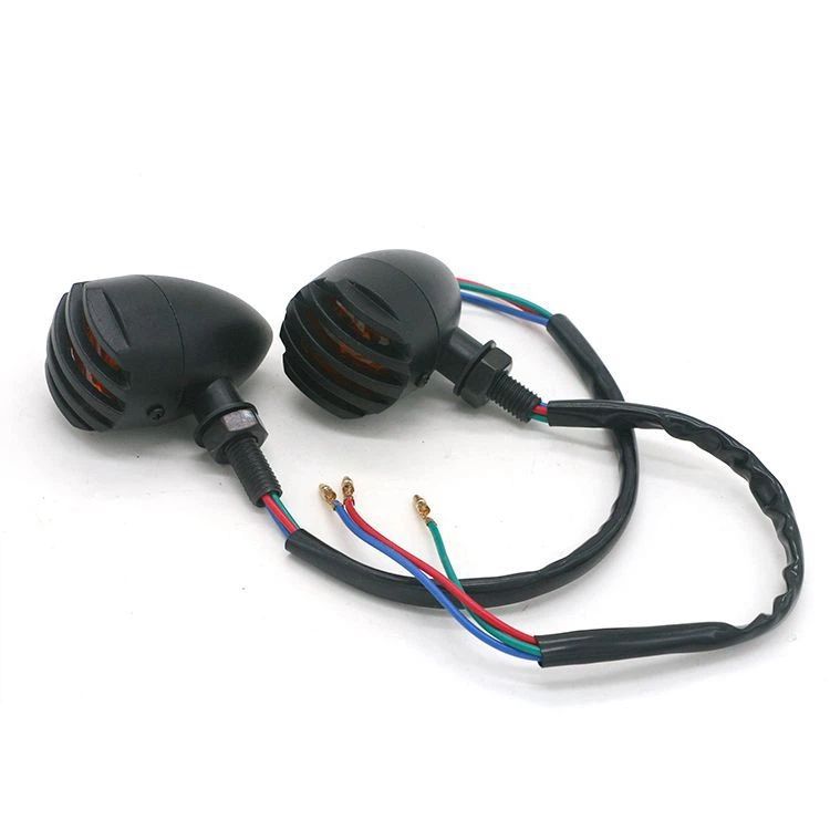 LED Motorcycle Turn Signals - 2 Pack Universal Bullet Blinker, Wire Rear Mount Signal Lights Kit for Motorcycles, Bobbers, Bikes - Image 5