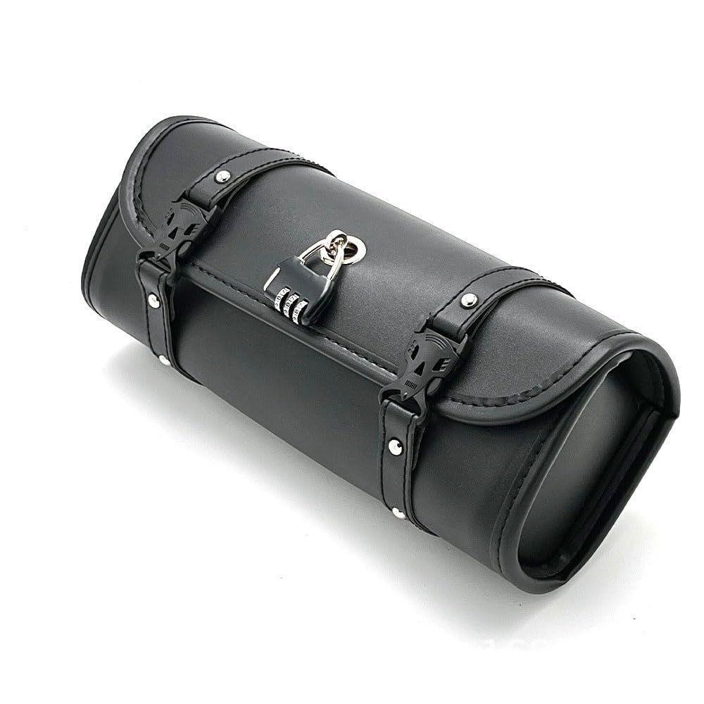 Universal Motorcycle Fork Handlebar Tool Bag Cycling Bag Waterproof Black, Handlebar Bag Storage Tool Bag-29.5cm - Image 1