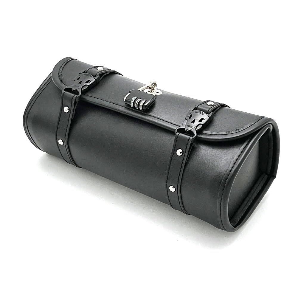 Universal Motorcycle Fork Handlebar Tool Bag Cycling Bag Waterproof Black, Handlebar Bag Storage Tool Bag-29.5cm - Image 2