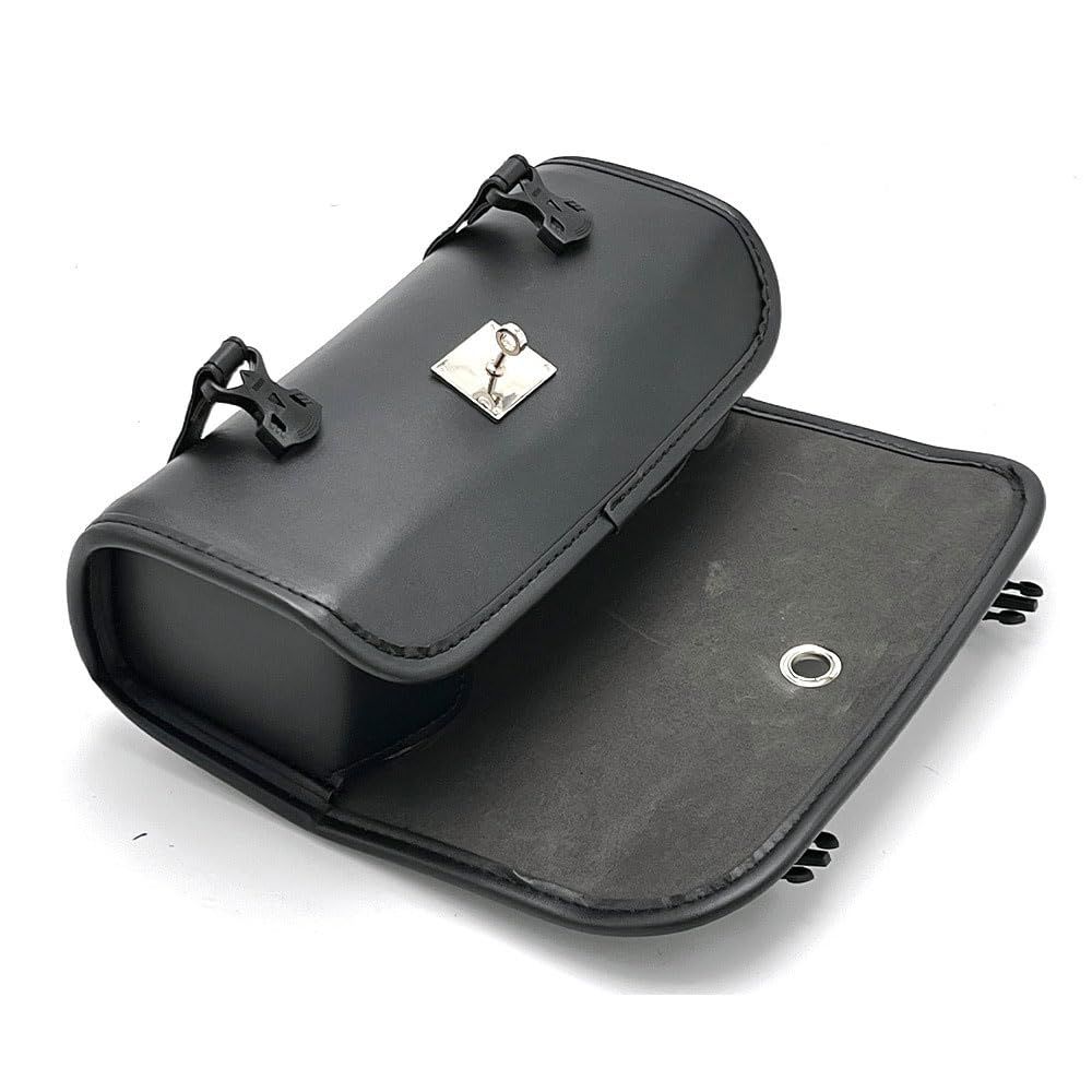 Universal Motorcycle Fork Handlebar Tool Bag Cycling Bag Waterproof Black, Handlebar Bag Storage Tool Bag-29.5cm - Image 4