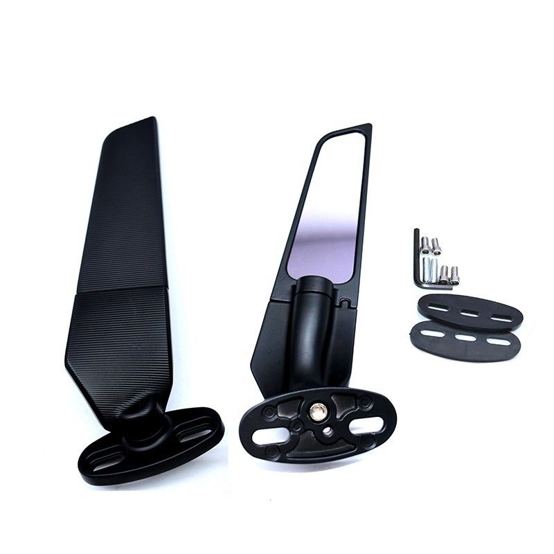 Racing Motorcycle Rear View Mirrors, Stealth Mirrors, Racing Motorcycle Mirrors,Modified Motorcycle Aerodynamic Wing - Image 1
