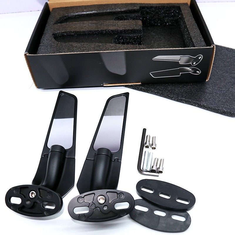 Racing Motorcycle Rear View Mirrors, Stealth Mirrors, Racing Motorcycle Mirrors,Modified Motorcycle Aerodynamic Wing - Image 3