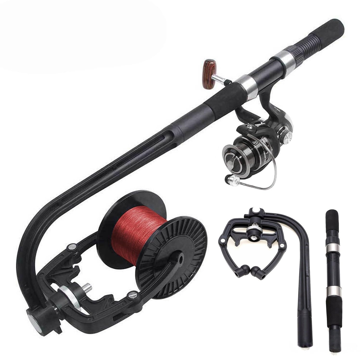 Fishing Line Spooler - Portable Fishing Reel Line Winder Spooling Station System Line Spooler Machine Tool - Image 2