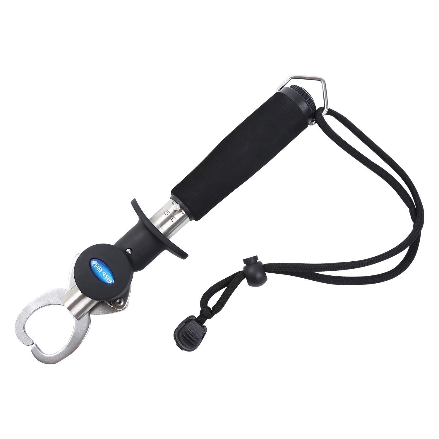 Fish Lip Gripper with Weight Scale and Measuring Tape Fish Scales Grip Grabber Professional Fish Holder Stainless Steel Fish Lip Grabber Fish Lip Grip Tool - Image 1
