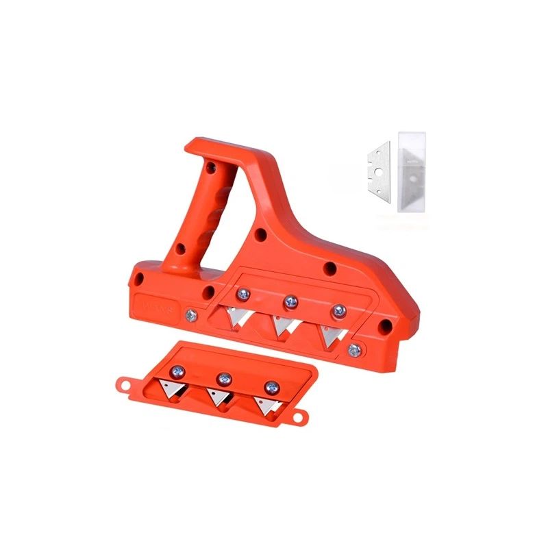Plasterboard Fast Cutter, 45°+60°Plasterboard Edger,Drywall Chamfer Woodworking Hand Tool, Gypsum Board Hand Plane with 10 Blades - Image 1