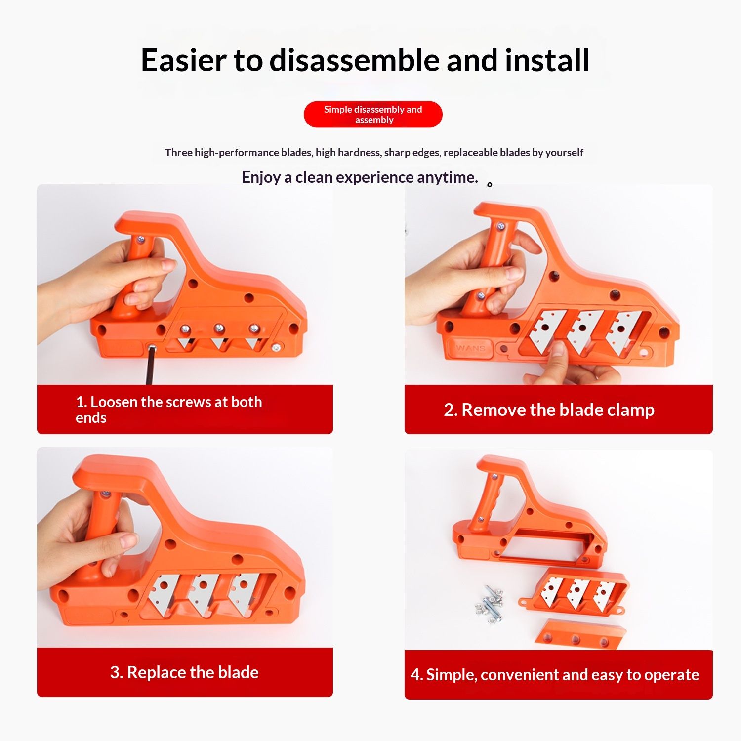 Plasterboard Fast Cutter, 45°+60°Plasterboard Edger,Drywall Chamfer Woodworking Hand Tool, Gypsum Board Hand Plane with 10 Blades - Image 4