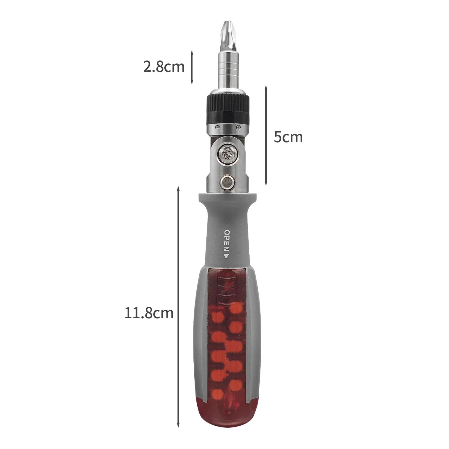 Ratcheting Screwdriver,  Ratcheting Screwdriver Set, 10-in-1 Multi Bit Screwdriver, 180-Degree Adjust Precision Screw Driver, Electrical and Electronics Ratchet Driver, - Image 5