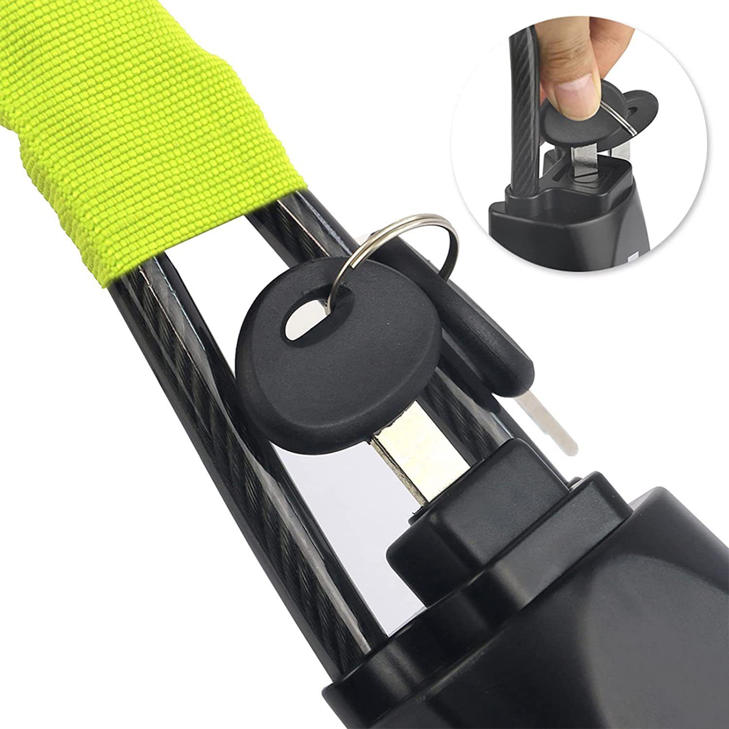 Steering Wheel Lock Seat Belt Lock Universal Anti Theft Car Device Car Lock Car Theft Prevention with 2 Keys for Car Security Fit Most Vehicles Truck SUV Van (Yellow) - Image 4
