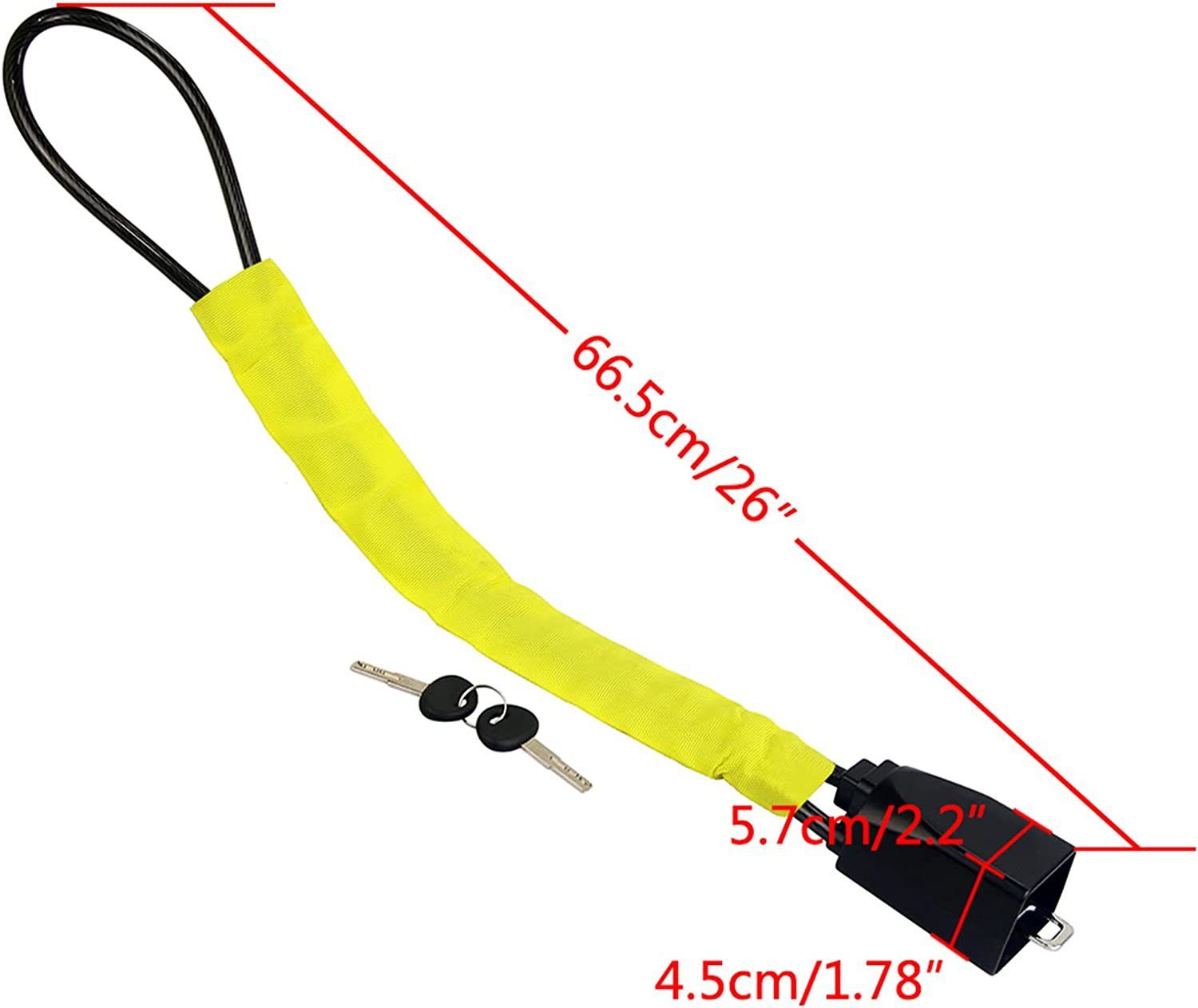 Steering Wheel Lock Seat Belt Lock Universal Anti Theft Car Device Car Lock Car Theft Prevention with 2 Keys for Car Security Fit Most Vehicles Truck SUV Van (Yellow) - Image 5