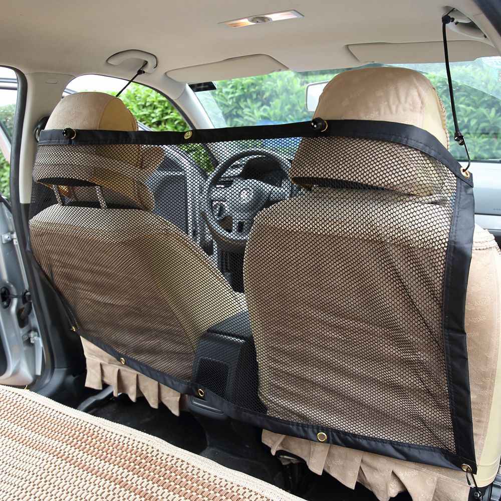 Car Dog Barrier High See Through Net Vehicle Pet Barrier for Cars Trucks and SUV, Black, Adjustable, Keeps Dogs and Pet Hair Out of Back Seat - Image 3