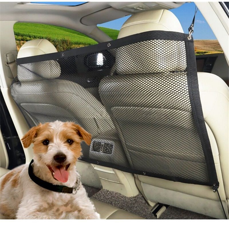 Car Dog Barrier High See Through Net Vehicle Pet Barrier for Cars Trucks and SUV, Black, Adjustable, Keeps Dogs and Pet Hair Out of Back Seat - Image 4