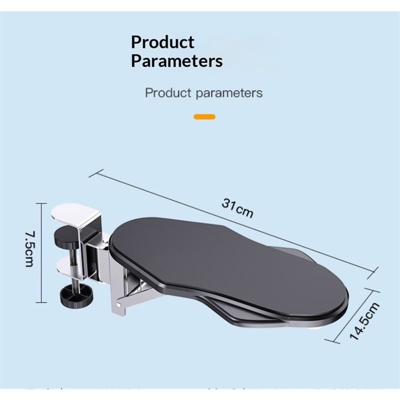 Computer Adjustable Ergonomic Arm Rest for Desk, 180° Rotating and 90° Folding Arm Support, Suitable for Office and Home Use（black） - Image 5