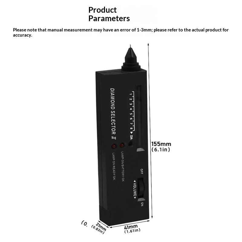 Diamond Tester,High Accuracy Jewelry Diamond Tester Professional Diamond Tester Pen Jeweler Tool for Novice and Expert - Diamond Selector II 9V Battery Included - Image 5