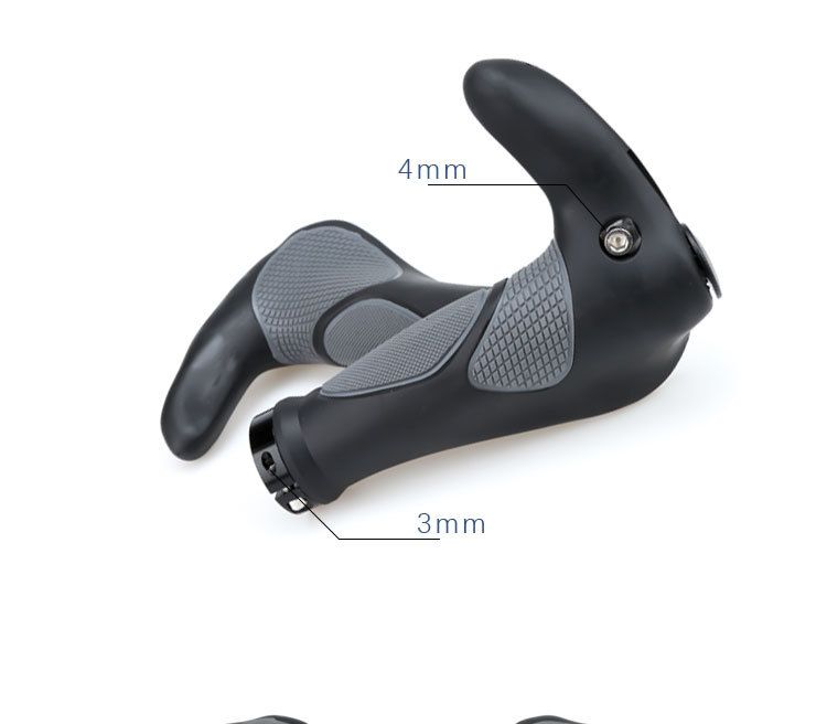 Bike Handlebar Grips, Soft Gel Inserts Shock Resistance Ergonomics Comfort Design,for MTB Bicycle Mountain Bike Grip（Carrying a horn handle） - Image 5