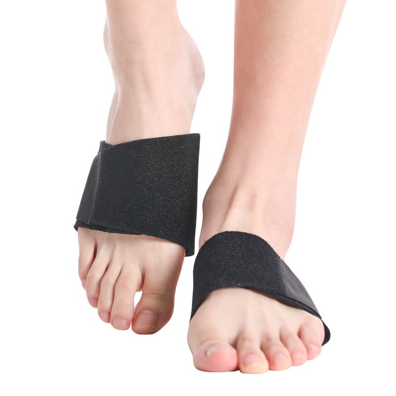 Arch Support Compression Sleeves for Flat Feet & Plantar Fasciitis Relief - Adjustable Orthotic Brace for Fallen Arches, High Arch Support, Foot Pain Relief - 1 Pair (Black, Medium) - Image 1